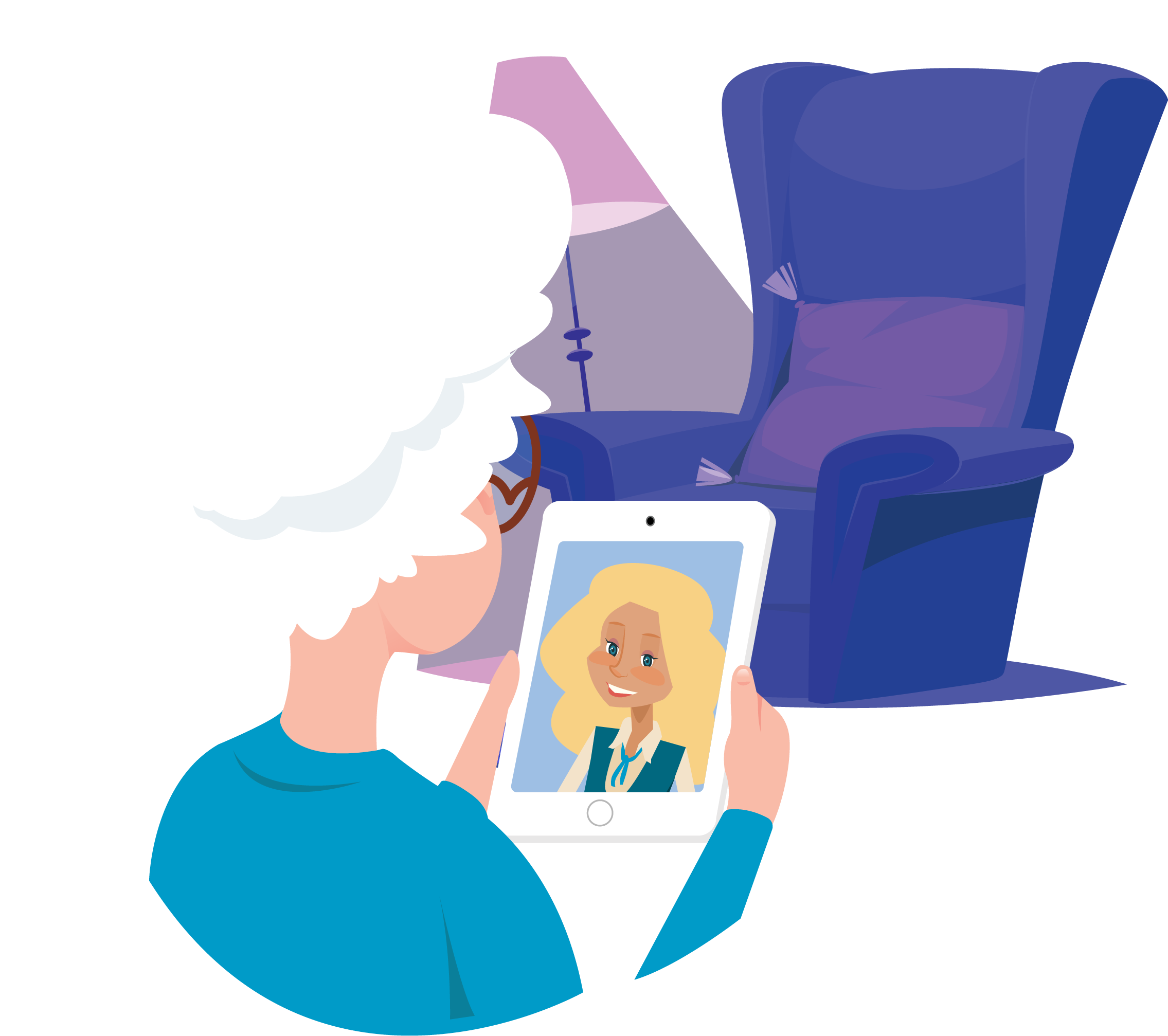 Senior woman receiving counseling